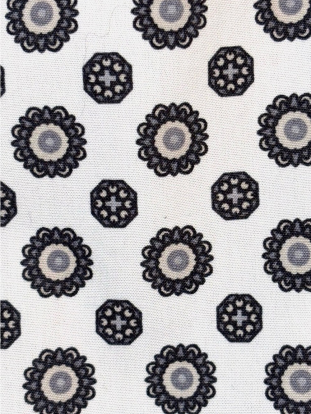 Lands’ End No Iron Button Front Shirt Women’s 18 Black White Geometric - Picture 2 of 14